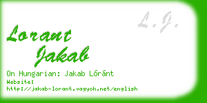 lorant jakab business card
